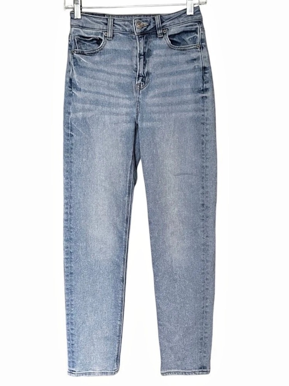 American Eagle Mom Straight Jean Straight Leg Jeans Light Wash Size 0